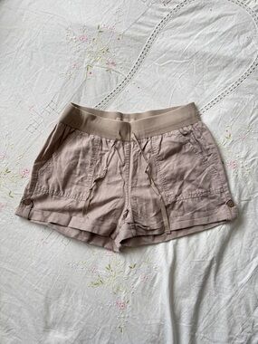 Banana Republic Taupe Beige Elastic-Waist Cargo Shorts